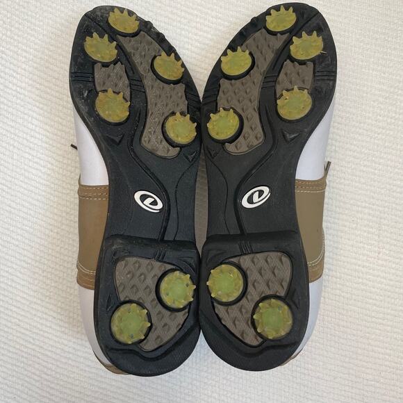 Dexter tan/white wedgewood ladies size 7 golf cleats - Picture 6 of 7